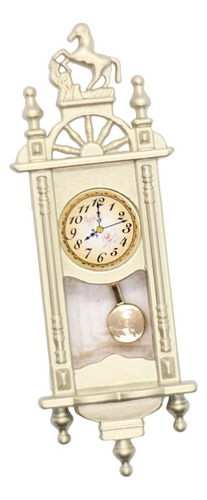 Reloj De Pared Para Casa De Muñecas 1:12, Reloj Beige