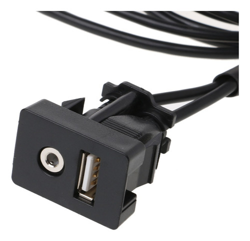 1 M Coche Salpicadero Empotrado Puerto Usb Auto Barco 3.5 Mm