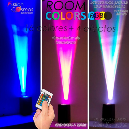 Lampara Led Velador Mesa Color Remoto Proyector Efecto Laser