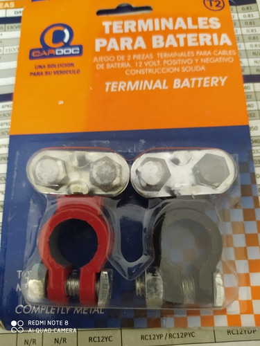 Borne De Plomo Para Batería Cardoc Americano T2 Blister