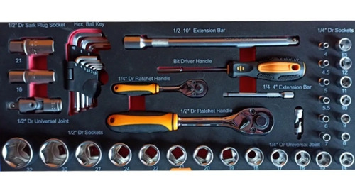 Caja De Herramientas Metalicas Lusqtoff 80 Piezas Lqcm132