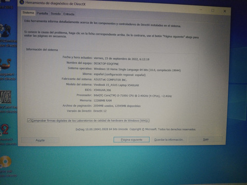 Notebook Asus Vivobook X543u-dm3470t I3-7ta 12gb Ram Y 120ss (Usado)