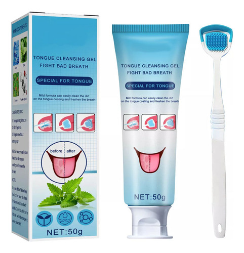 Kit De Limpeza De Língua Fresh Mint Tongue Clean P