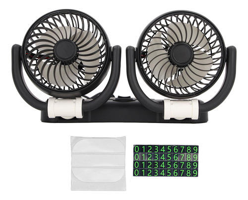 Ventilador De Coche De Doble Cabezal, Plegable, Silencioso,