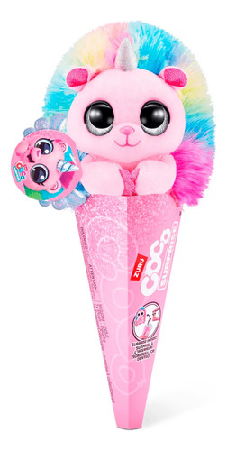 Peluche Zuru Coco Surprise Unicornio En Cono Sorpresa Juguete Infantil Coleccionable Ideal Para Regalo Niñas Con Pelo Multicolor Y Ojos Grandes