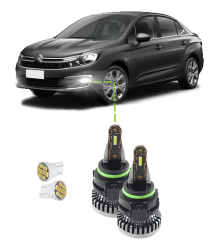 Kit Ultra Led Nano 30000lm Citroën C4 2013/2020 Milha 6500k