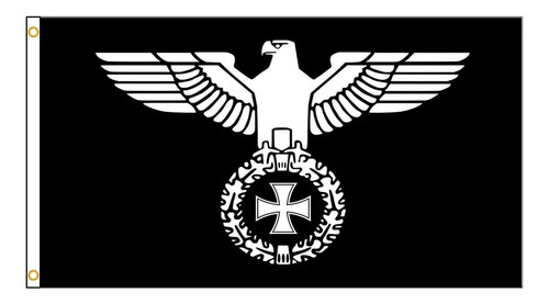 Bandera De Águila Del Imperio Alemán Grande 90x150cm Negra