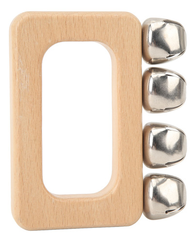 Cascabeles Dance Hand Bell De Madera Con Mango Rectangular D