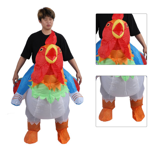 Disfraz Inflable De Gallo Para Adultos, Ligero