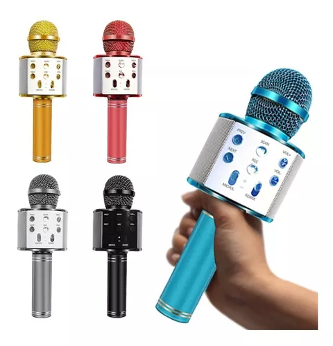 Microfono Inalambrico Bluetooth Karaoke Dj Con Altavoz Usb