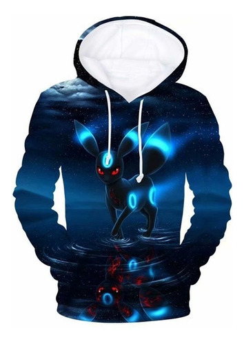 Sudadera Con Capucha Figura Anime Pokemon Umbreon Cool