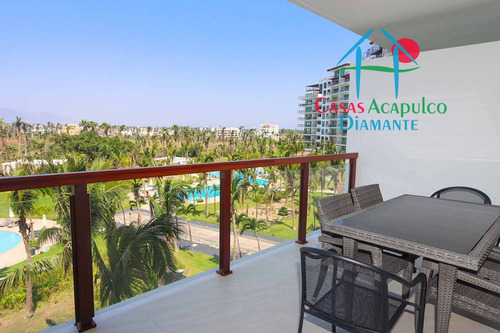 Cad La Isla Emerald J5. De Playa. Terraza Frontal Con Vista A Los Jardines Y Albercas