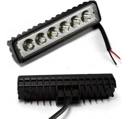 Farol Milha Off Road Auxiliar 6 Leds 18w Para Moto Carro