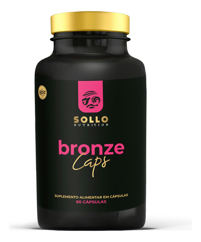 Bronze Caps - Suplemento Alimentar - 60 Cápsulas - Bronzeado Natural