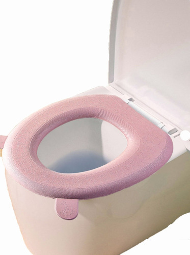 Cubierta De Inodoro Impermeable Y Ecológica Fácil De Limpiar Color Rosa