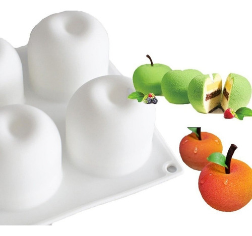 Molde De Silicona Para Tarta De Manzana, 3d, Para Fondant, P