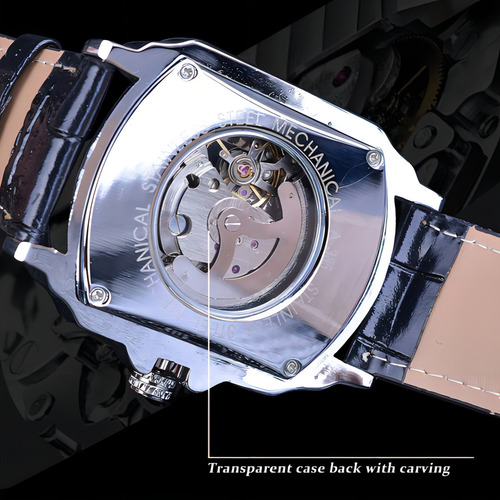 Relojes Mecánicos De Cuero Clásicos Retro Forsining Color del fondo Blanco