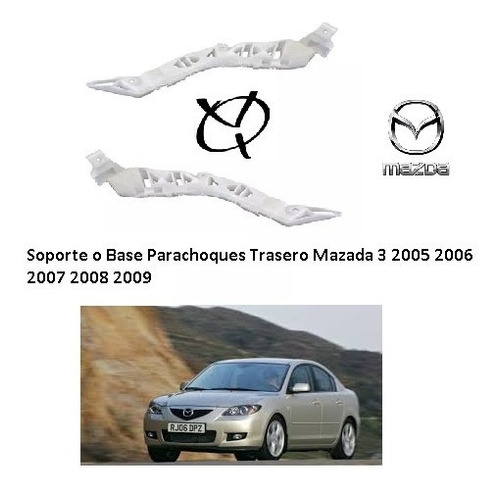 Soporte O Base Parachoques Trasero Mazda 3 2008 2009 