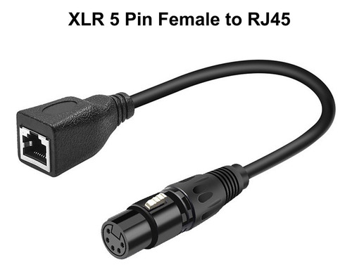 Bx Cable Adaptador Xlr De 5 Pines Macho/hembra A Rj45 Dmx
