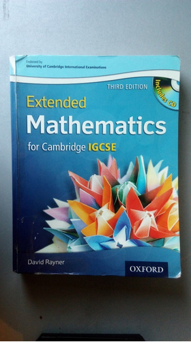 Extended Mathematics For Cambridge Igcse Third Edition 