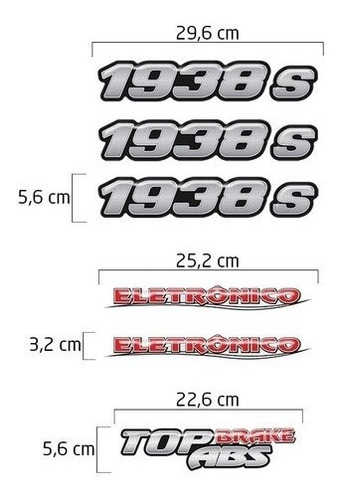 Imagem 5 de 5 de Kit Adesivos 1938 S Top Brake Abs Eletrônico Mercedes Benz