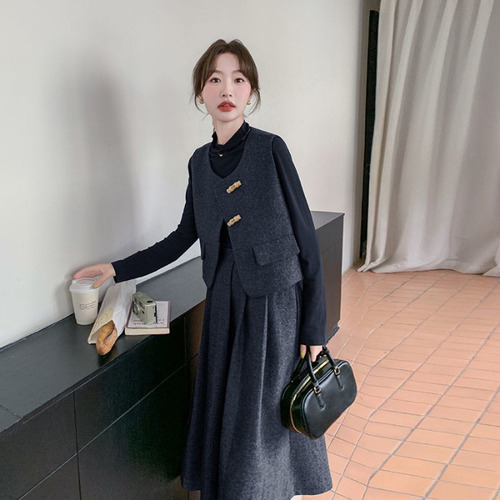 Elegante Conjunto De Tres Piezas Feelsuit De Estilo Coreano