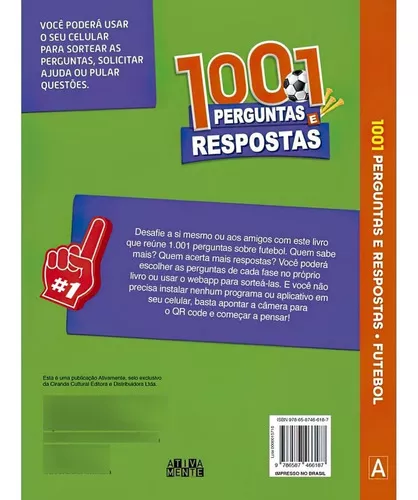 Futebol: 101 Curiosidades, 1001 Perguntas E Respostas: Futebol, De Ciranda  Cultural. Série 1, Vol. 1. Editora Ciranda Cultural, Capa Mole, Edição 1 Em  Português, 2022