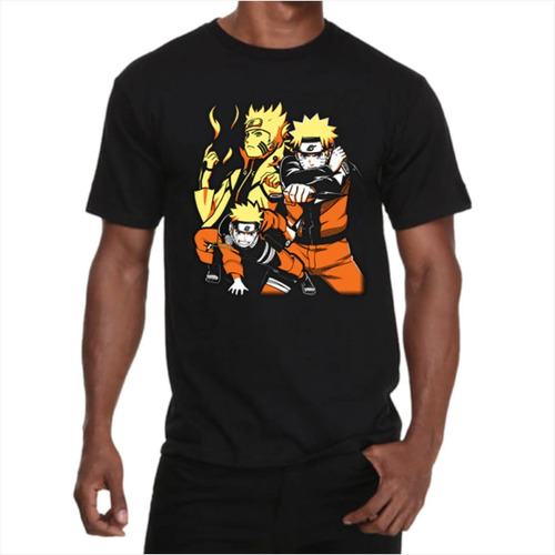 Imagem 3 de 3 de Camiseta Camisa Anime Naruto Shippuden + Mini Placa