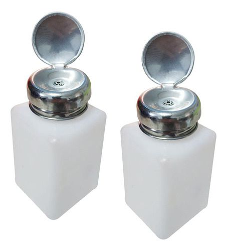 2x Garrafas Plásticas Vazias De Bombeamento De Álcool