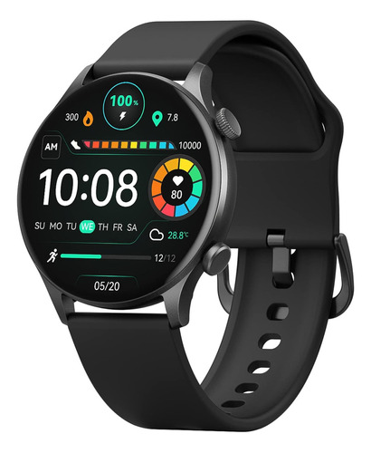 Reloj inteligente Haylou Solar Plus Amoled Bluetooth con funda negra y pulsera negra