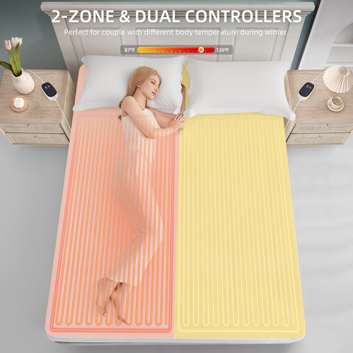 Caperia Mattress Calented Pad King Tamaño Del Colchón Eléctr