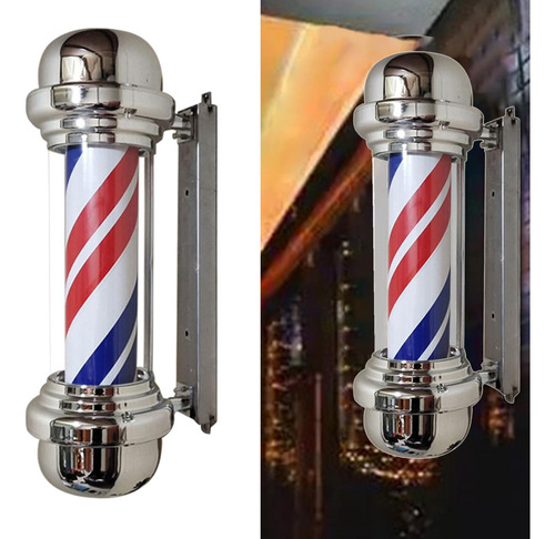Poste De Barbero Giratorio Luces Led Tiras Luces Nocturnas