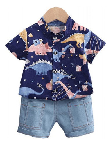 Conjunto Niño Camiseta Y Shorts Dinosaurios
