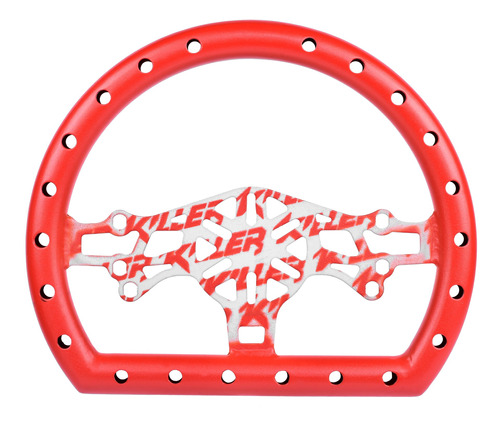 Volante C-force Killer Flat Rojo Aluminio Perforado Collino