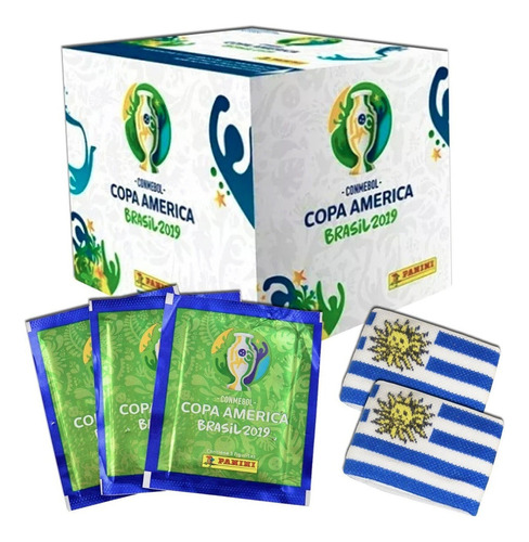 Set 24 Sobre Figuritas Copa América 2019 +2muñequeras El Rey