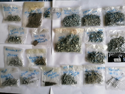 Lote De Tornillos, Tuercas, Mechas, Arandelas Y Remaches