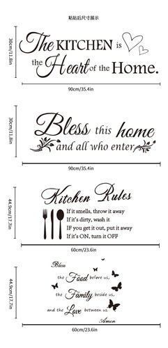 Pegatinas K Kitchen Rules Home Rules Inodoro Bathroom Dec 00