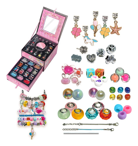 Set De Fabricación De Pulseras Para Niñas, Conjunto De Joyas