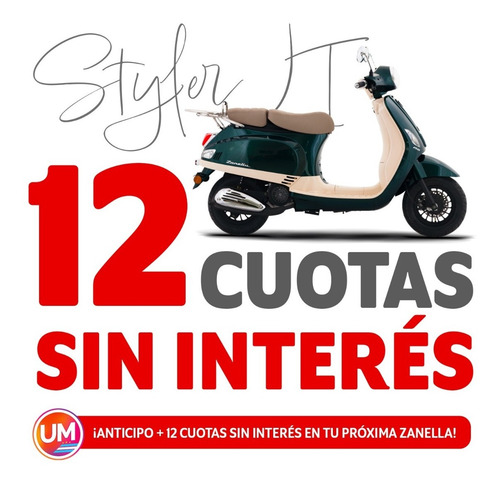 Imagen 1 de 8 de Zanella Scooter Styler Exclusive Z3 150 0km Urquiza Motos