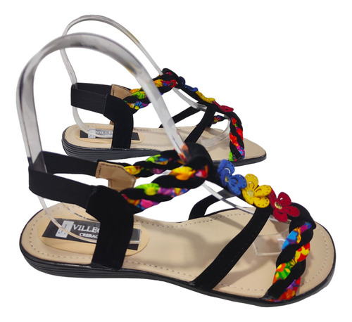 Huarache Sandalia Elástico Trenza Colores Amoldable Suave