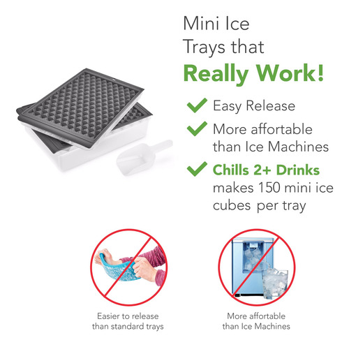 Mini Bandeja De Hielo Gira Y Suelta Con Contenedor Y Pala
