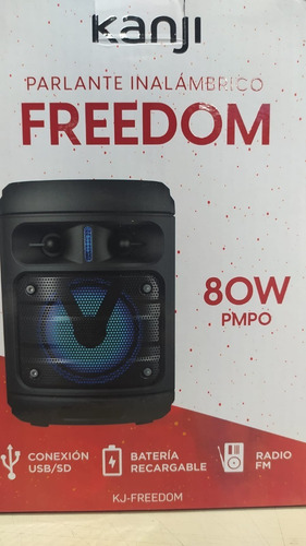Parlante Kanji Freedom 80w Portátil Con Bluetooth