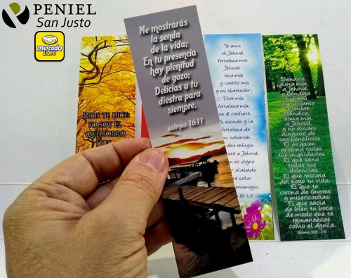 Imagen 5 de 8 de Señaladores Con Textos Bíblicos X 100 Unidades