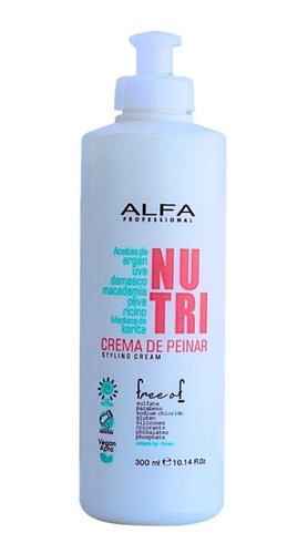 Crema De Peinar Nutri 300 Ml Alfa Free