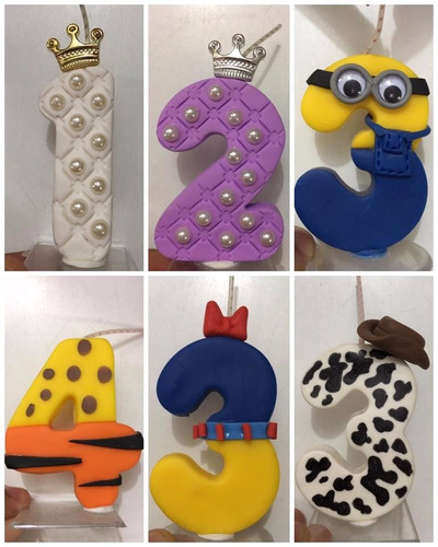 Vela Em Biscuit Personalizada Diversos Temas Promoção