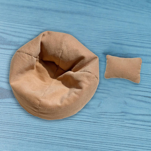 Sofá De Miniatura Con Cojín, Accesorios Para Café