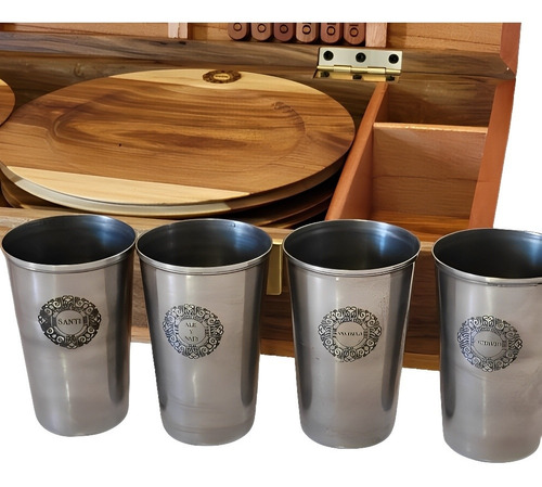 Set Asado Kit Portatil Platos Vasos Cubiertos Estuche