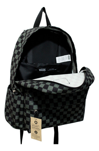 Mochila Vans Old Skool Cuadros Combinados Negro/gri Original Negro/gris Cuadros