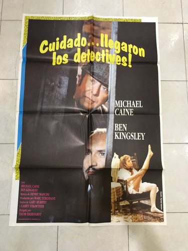 Antiguo Afiche De Cine Orig. C/ Michael Caine-envio 