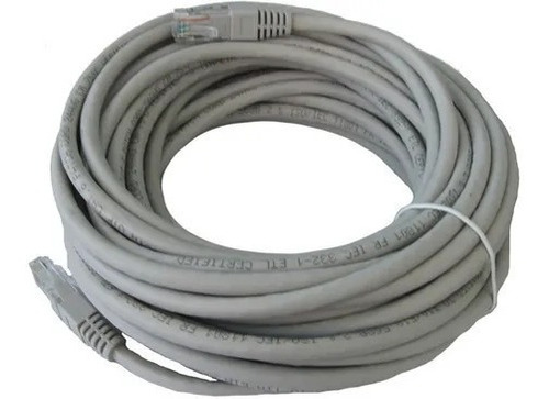 Cable De Red Patchcord 20metros. Cat5e. Inyectados Gris